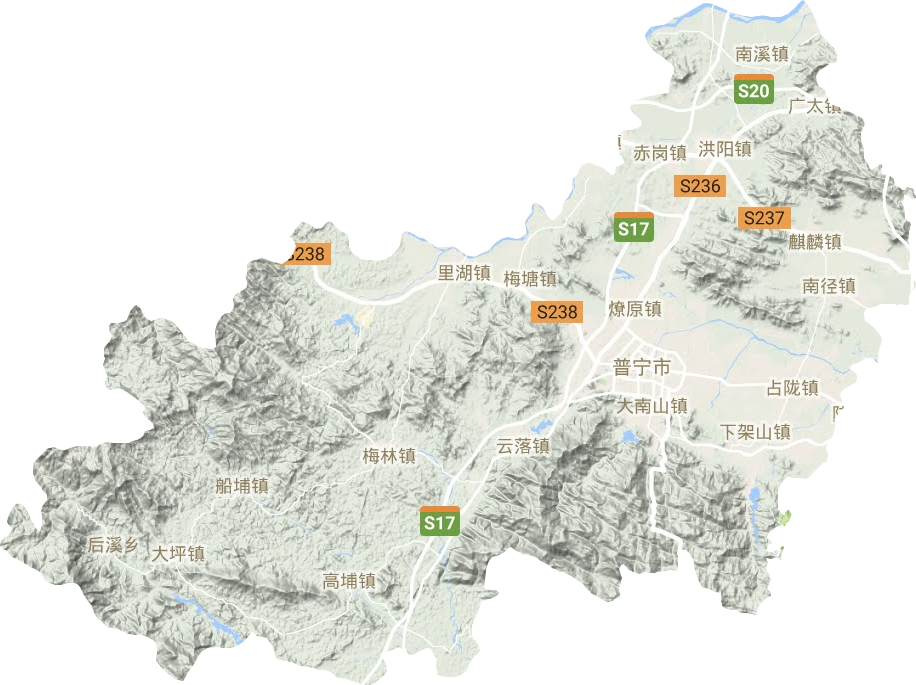 普宁大南山地图图片