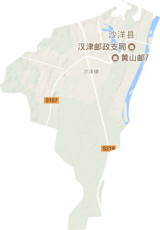 沙洋县乡镇分布图图片