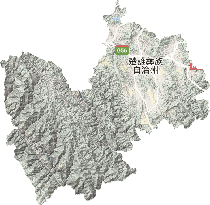 楚雄市卫星地图高清版图片