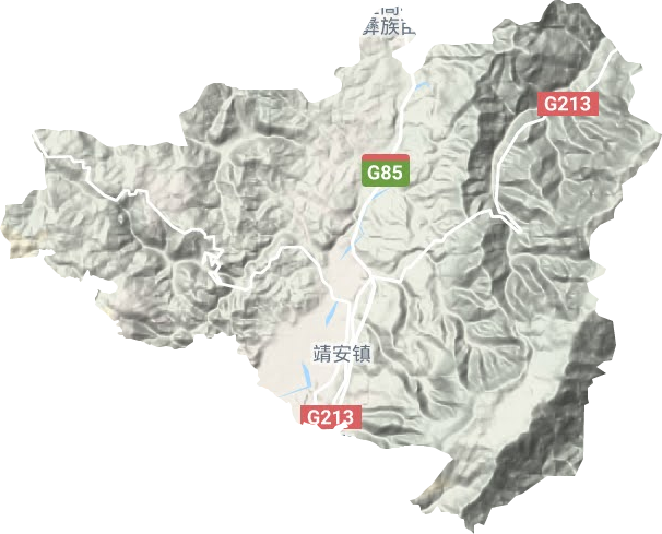 靖安县行政区划地图图片
